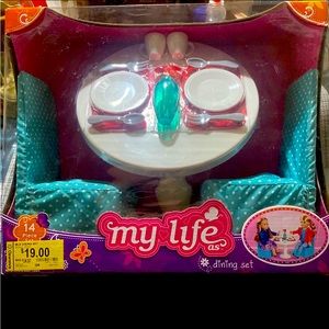 My life 14 piece dinner set.  New never used